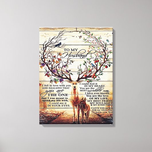 夫への手紙の装飾 |夫への贈り物 キャンバスプリント (正面)