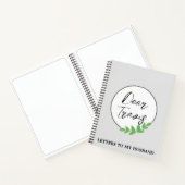 夫への手紙リース ノートブック (内部)