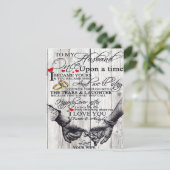 夫への手紙レター、愛の引用ギフト 招待状 (スタンド正面)