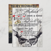 夫への手紙レター、愛の引用ギフト 招待状 (正面/裏面)