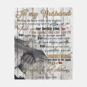 夫への手紙美しい引用文 フリースブランケット (正面)