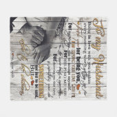 夫への手紙美しい引用文 フリースブランケット (正面(横))