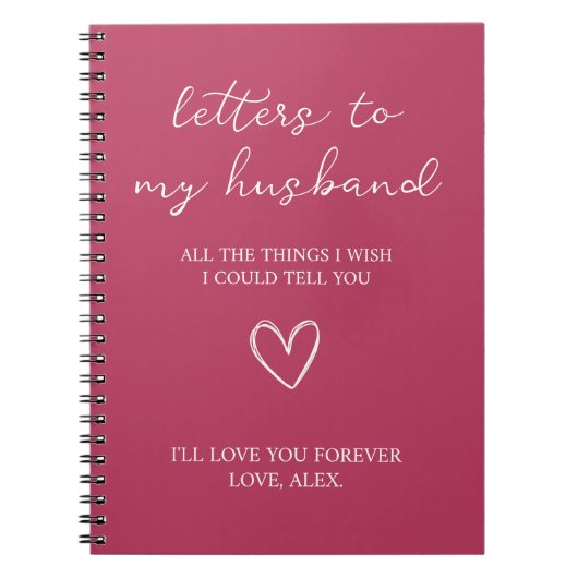 夫への手紙 ノートブック (正面)