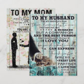 夫への手紙 レター | 夫への素敵なプレゼント 招待状 (正面/裏面)