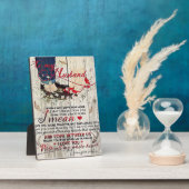 夫への手紙 |愛の引用文を夫に フォトプラーク (側面)