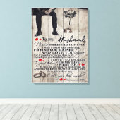 夫への手紙、愛の引用文ギフト キャンバスプリント (インサイチュ (ウッドフロア))