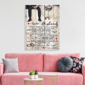 夫への手紙、愛の引用文ギフト キャンバスプリント (インサイチュ (リビング))