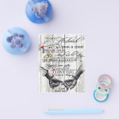 夫への手紙、愛の引用文ギフト チラシ (シングル)