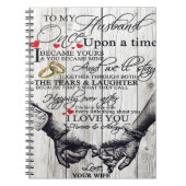 夫への手紙、愛の引用文ギフト ノートブック (正面)