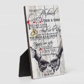 夫への手紙、愛の引用文ギフト フォトプラーク (側面)