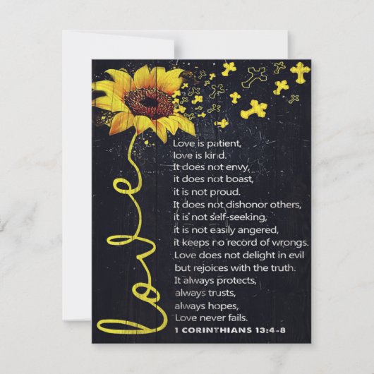 夫への手紙、新しいホームギフト 招待状 (正面)