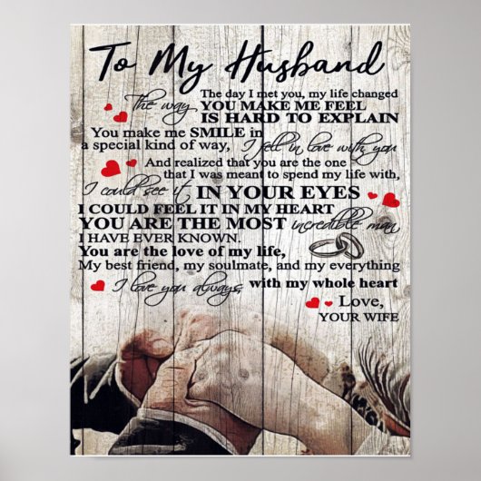 夫への手紙 |新しいホームデコール ポスター (正面)