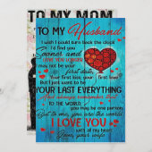 夫への手紙 |私の夫の贈り物に素敵 シーズンカード (正面/裏面)