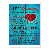 夫への手紙 |私の夫の贈り物に素敵 テーブルナンバー (正面)