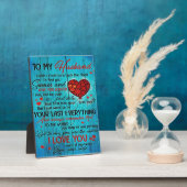 夫への手紙 |私の夫の贈り物に素敵 フォトプラーク (側面)