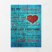 夫への手紙 |私の夫の贈り物に素敵 三つ折り案内状 (カバー)