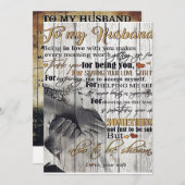 夫への手紙、素敵な引用文ギフト シーズンカード (正面/裏面)