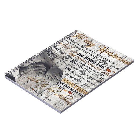 夫への手紙、素敵な引用文ギフト ノートブック (左側)