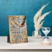 夫への手紙、素敵な引用文ギフト フォトプラーク (側面)