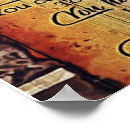 夫への手紙、素敵な引用文ギフト ポスター (角)