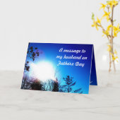夫への父の日のメッセージ カード (黄色い花)