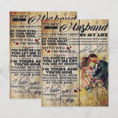 夫への特別な贈り物 | 夫への手紙 招待状 (正面/裏面)