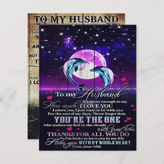 夫への特別書簡 |室内装飾 招待状 (正面/裏面)