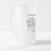 夫への聖降誕祭お目出し曇りガラスビール フロストグラスビールジョッキ (正面左)