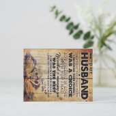 夫への装飾 | 結婚記念日のプレゼント 案内ポストカード (スタンド正面)