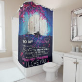 夫への誕生日 |夫への手紙 シャワーカーテン (インサイチュ)