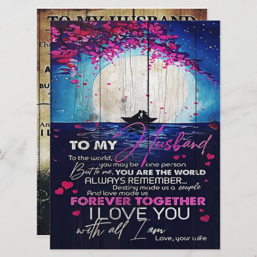 夫への誕生日 |夫への手紙 メニュー (正面/裏面)