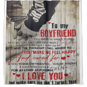 夫への贈り物 |素敵な夫の手紙 シャワーカーテン (正面)