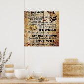 夫への贈り物 |素敵な夫の手紙 ポスター (キッチン)