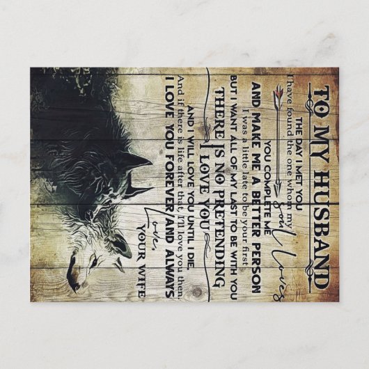 夫への面白い名言 | 新築ギフト | ポストカード (正面)