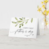 夫へ初めての父の日ギフト 赤ちゃんから カード (黄色い花)