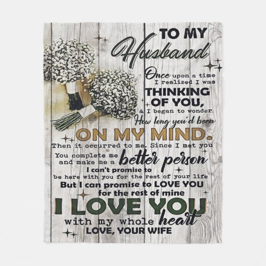 夫へ |ご主人へ |恋の引用文 フリースブランケット (正面)