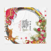 夫へ　クリスマスおめでとう フリースブランケット (正面(横))