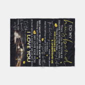 夫へ |最高の夫への贈り物 フリースブランケット (正面(横))