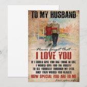 夫へ 決して忘れないで サンキューカード (正面/裏面)