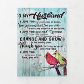 夫へ |申しパーソナライズされた入れ 三つ折り案内状 (カバー)