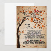 夫へ 私の夫に家が見える サンキューカード (正面/裏面)