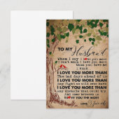 夫へ 私の夫よ 愛しているよ 出欠カード (正面/裏面)