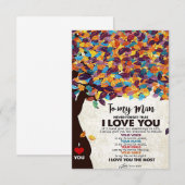 夫へ 私の愛する人 夫 出欠カード (正面/裏面)