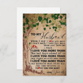 夫へ 私の愛はあなたに向けられている 出欠カード (正面/裏面)