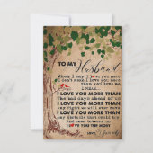 夫へ 私はあなたをもっと愛している 出欠カード (正面)