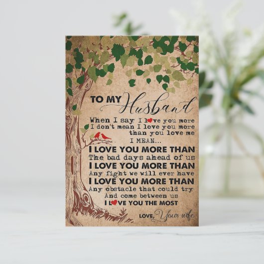 夫へ 私はあなたをもっと愛している 出欠カード (スタンド正面)