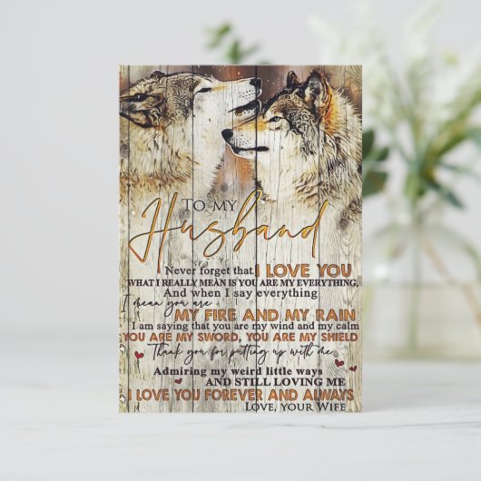 夫へ 私はあなたを愛している 出欠カード (スタンド正面)