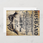 夫へ |誕生日贈与 | 案内ポストカード (正面/裏面)