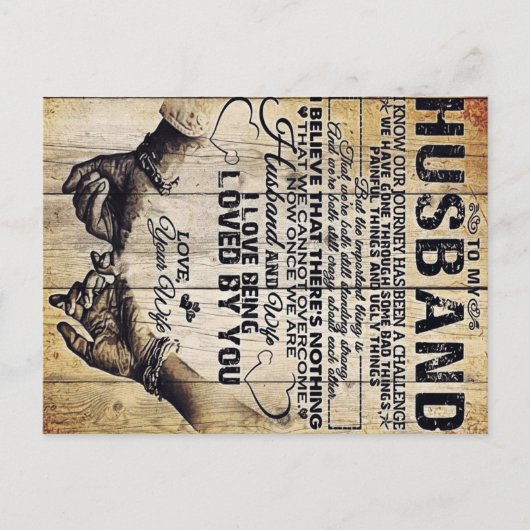 夫へ |誕生日贈与 | 案内ポストカード (正面)