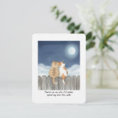 夫または妻への愛らしい猫のバレンタインカード シーズンカード (スタンド正面)